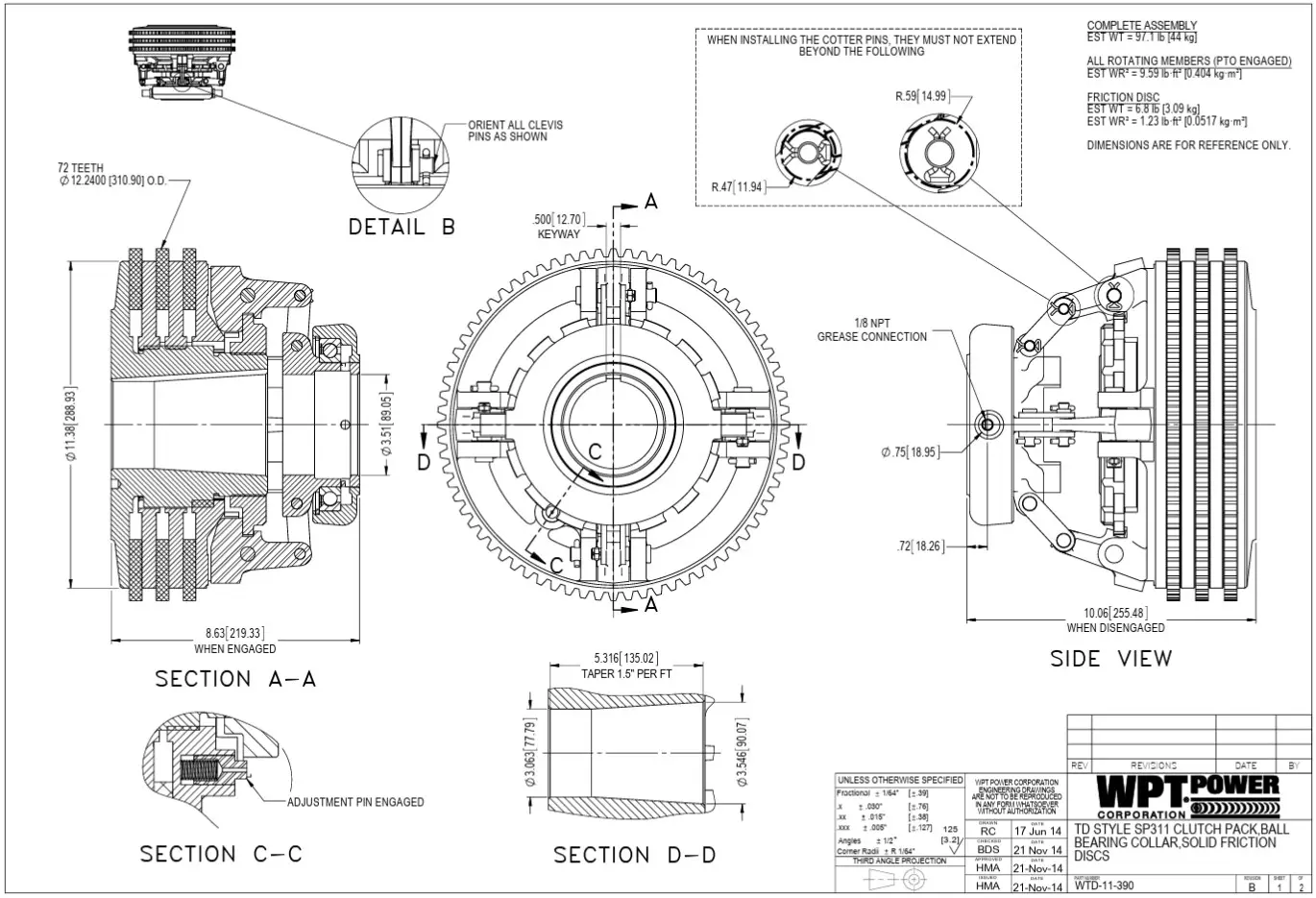 Replacement Clutch Pack for SP311 Power Takeoff - Image 2