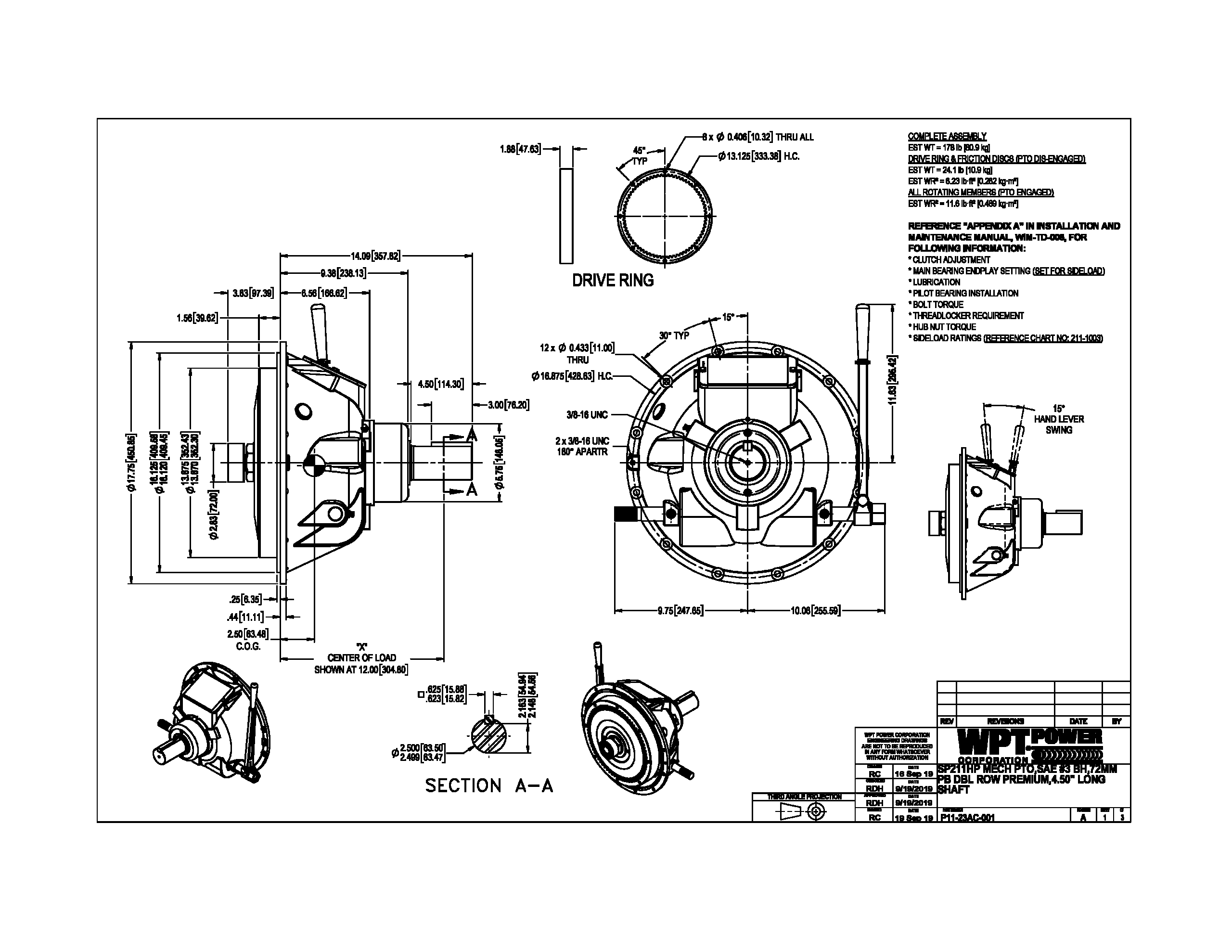 Replacement PTO Clutch for SP211HP3 - Short Shaft - Image 4