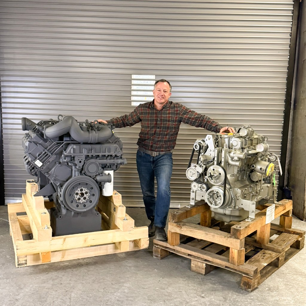 Reconditioned Deutz engine close-up