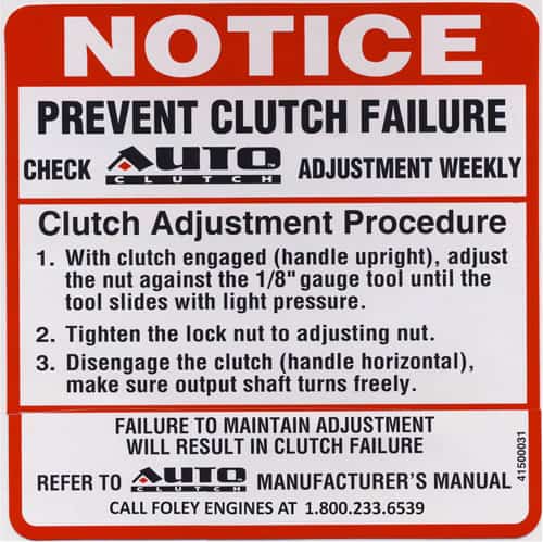 AutoClutch Failure Notice