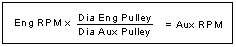 determine the speed of the auxiliary pulley by this formula