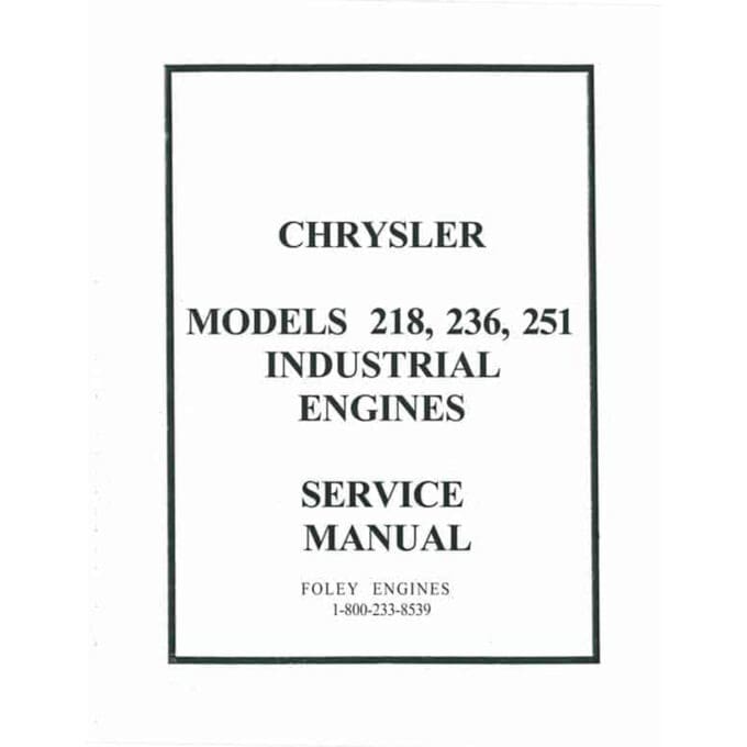 Chrysler 218 / 236 / 251 Service Manual