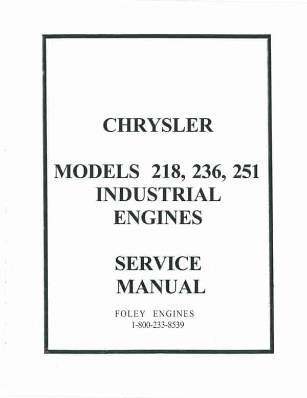 Chrysler 218 / 236 / 251 Service Manual