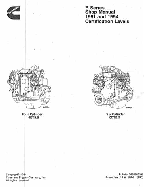 Cummins 4B6B Shop Manual