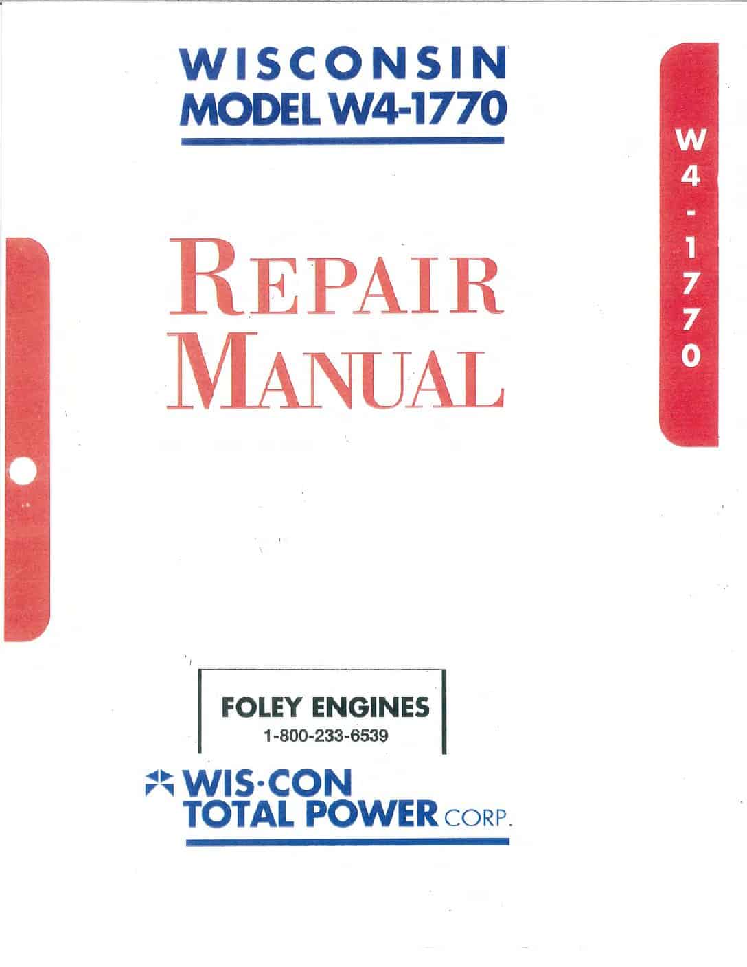 Wisconsin W4-1770 Service Manual
