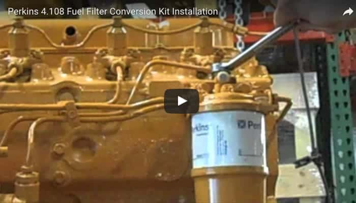 Perkins 4.108 Fuel Filter Conversion Kit Installation