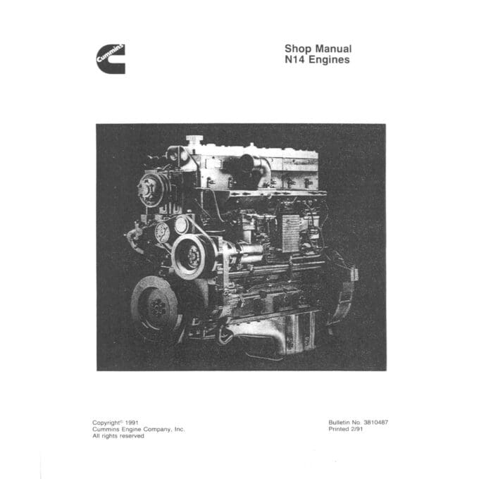 Cummins N14 Workshop Manual
