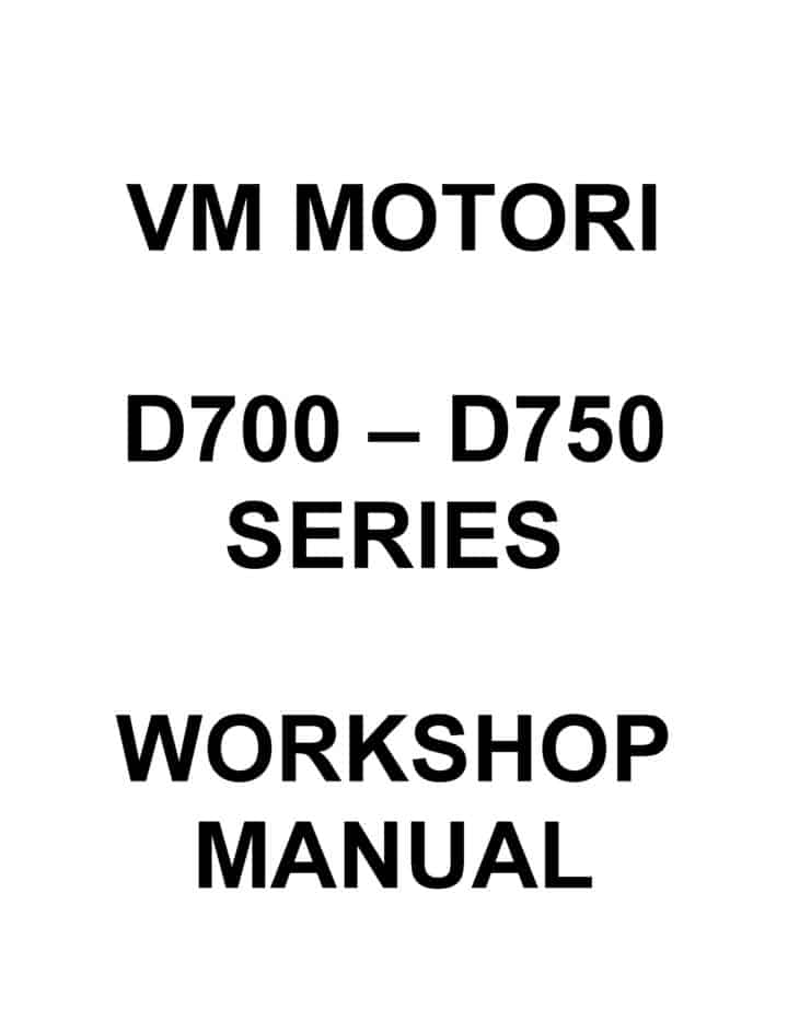 VM Motori D700 / D750 Series Manual
