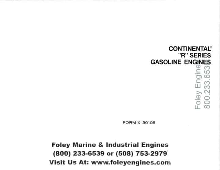 Continental R Series Manual