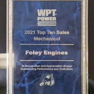 WPT award plaque