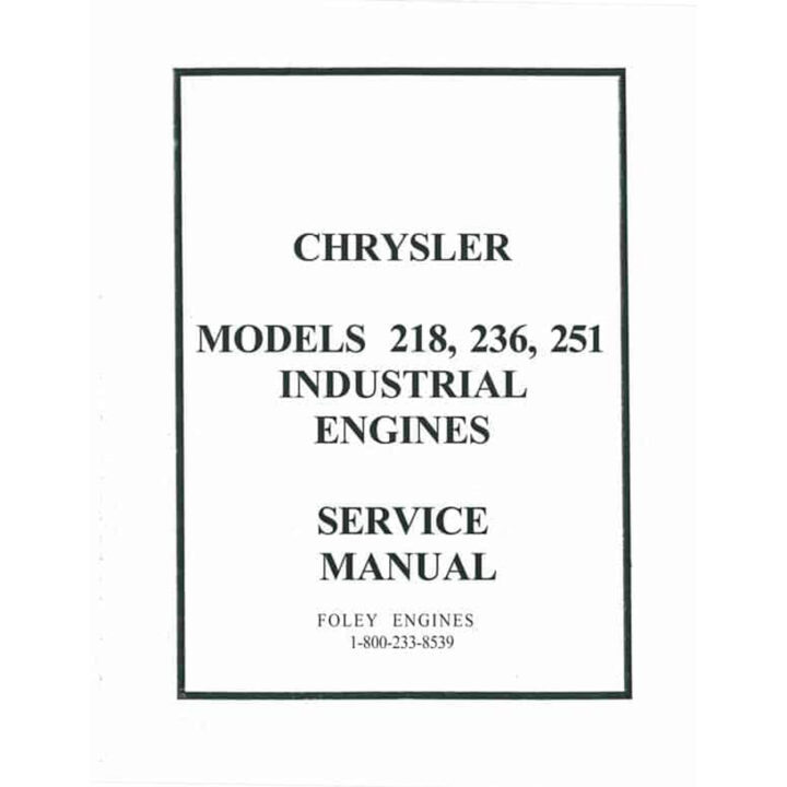 Chrysler 218 / 236 / 251 Service Manual