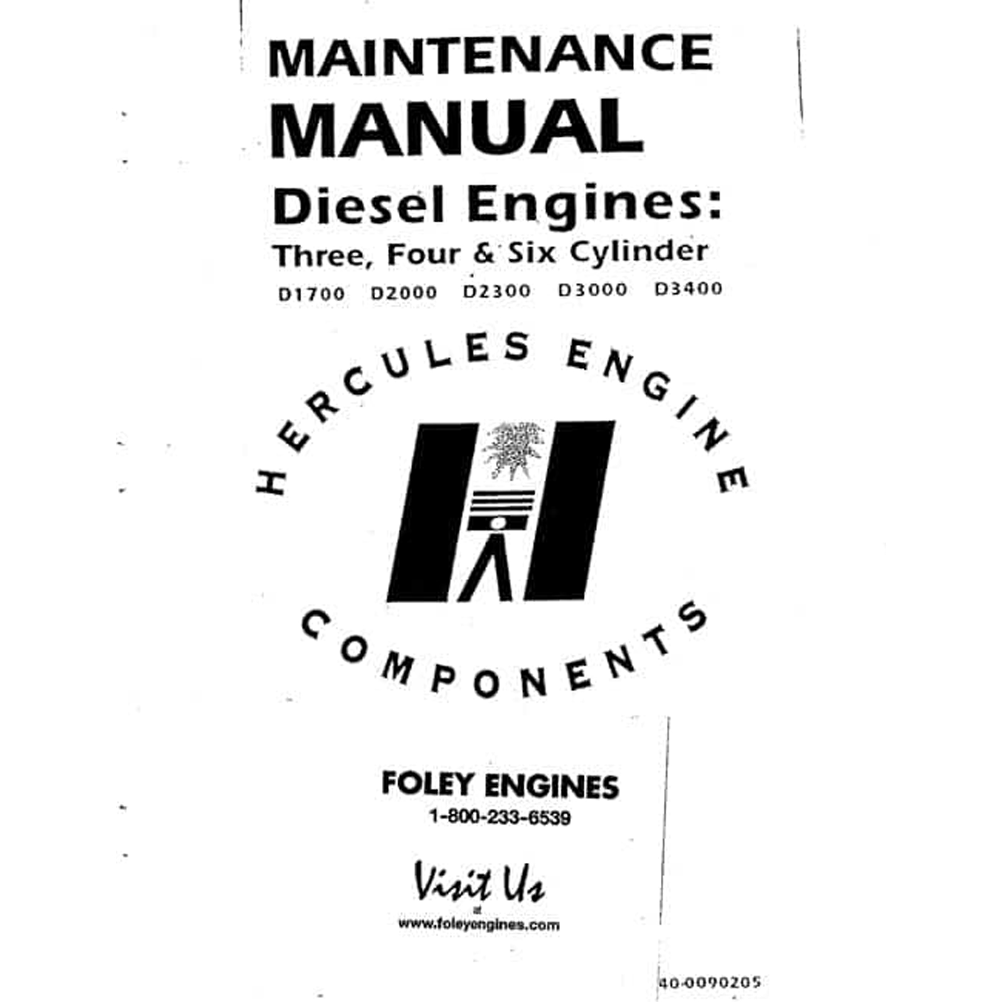 Hercules D1700 / D2000 / D2300 / D3000 / D3400 Manual