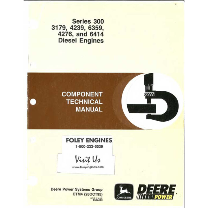 John Deere 300 Series Workshop Manual