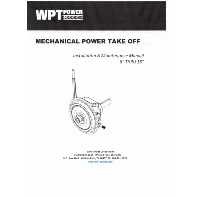 WPT Installation & Maintenance Manual (PDF Option Available)