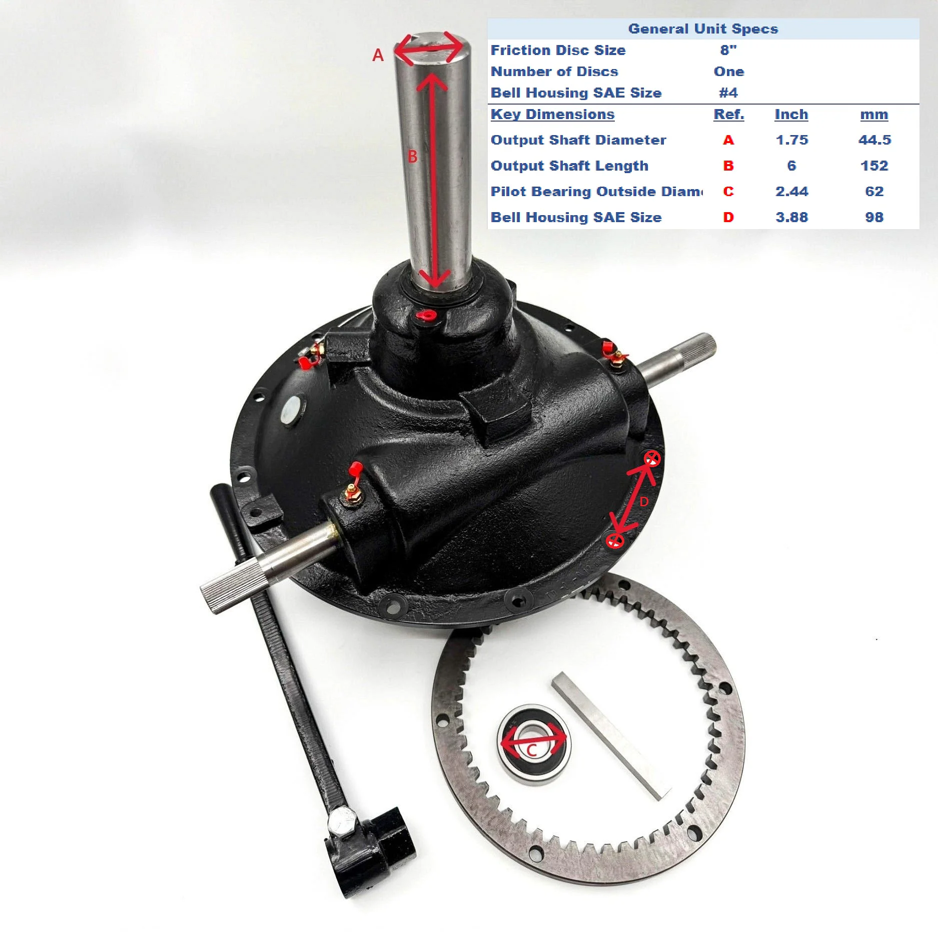 Replacement Complete PTO for Twin Disc C108HP4 - Image 2