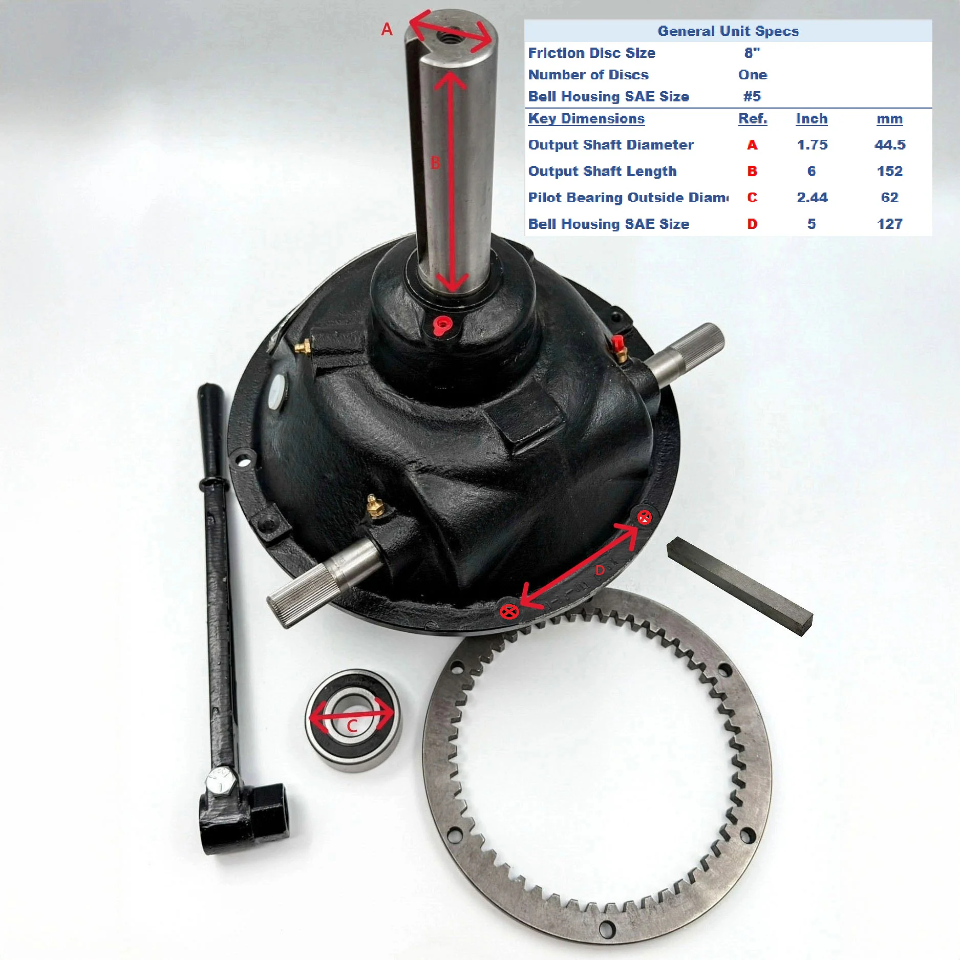 Replacement Complete PTO for Twin Disc C108HP5 - Image 2