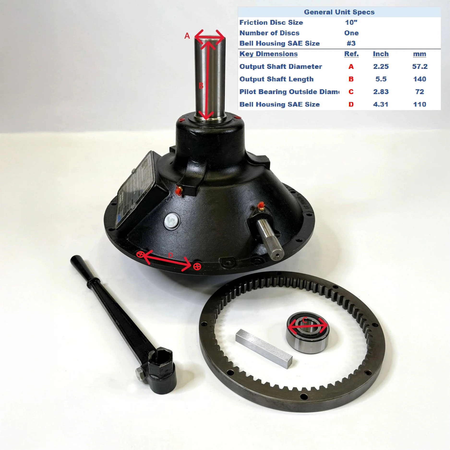 Replacement Complete PTO for Twin Disc C110HP3 - Image 2