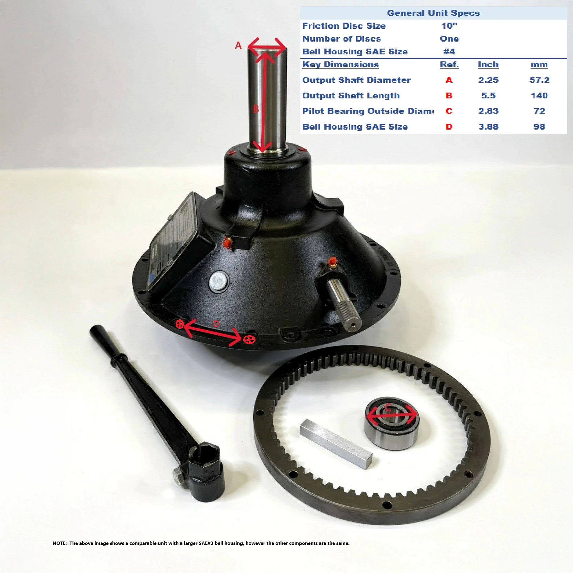 Replacement Complete PTO for Twin Disc C110HP4 - Image 2