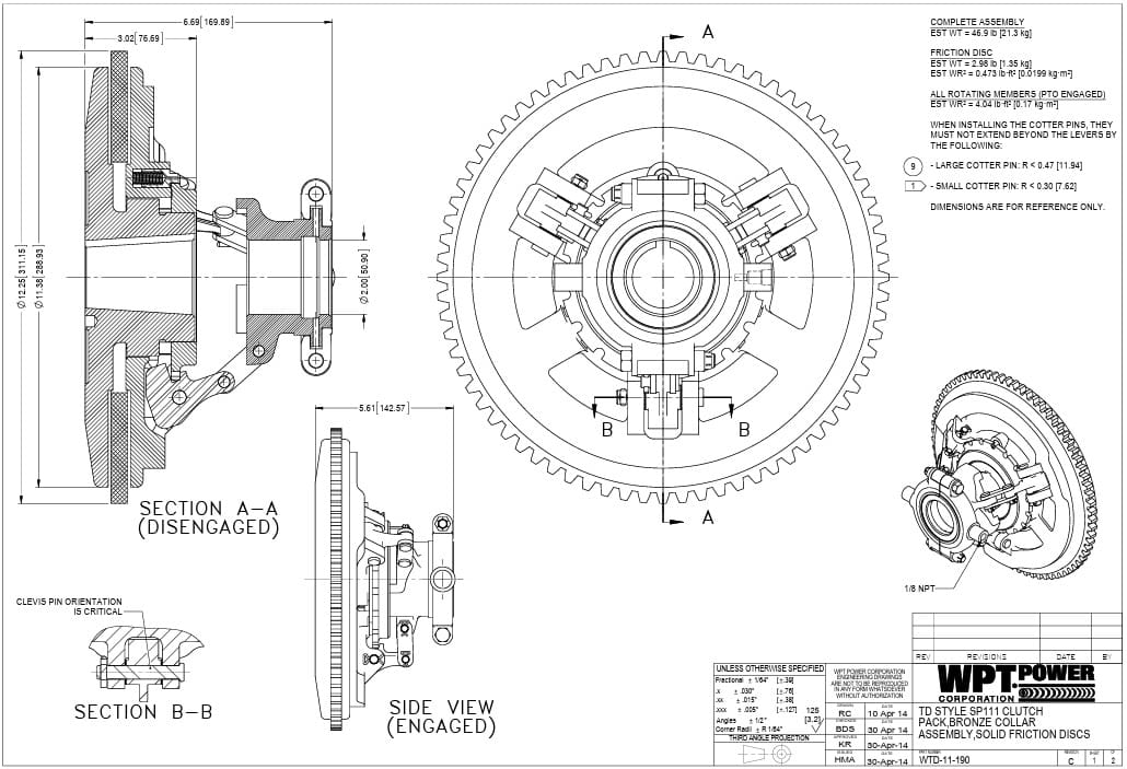 Replacement Clutch Pack for SP111 Power Takeoff - Image 2