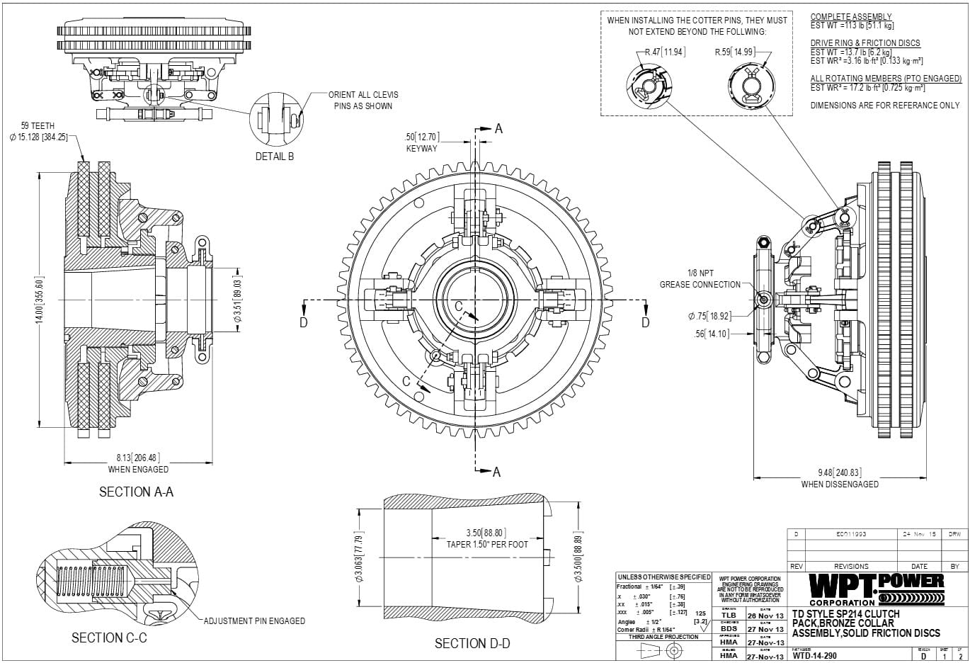 Replacement Clutch Pack for SP214 Power Takeoff - Image 2