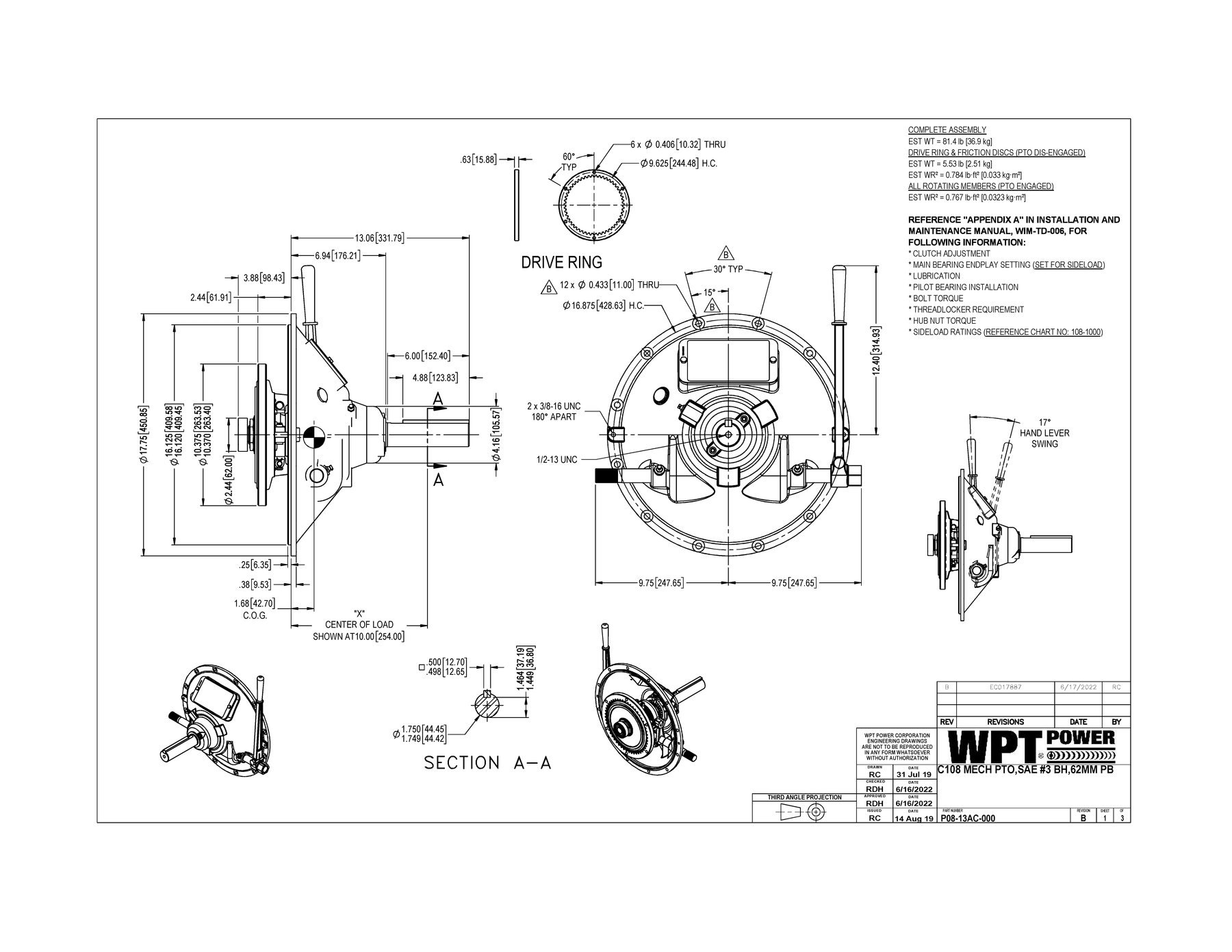 Replacement Complete PTO for Twin Disc C108HP3 - Image 4